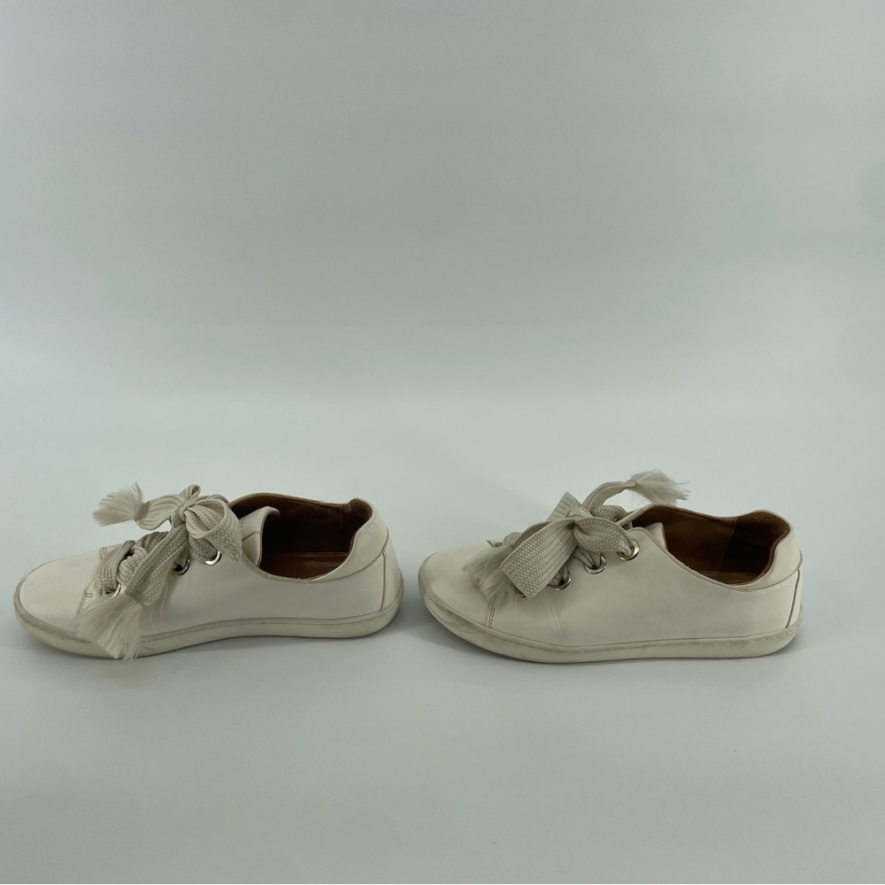 Sezane Cream Sneakers with Bow Detail - Picture 2 of 9